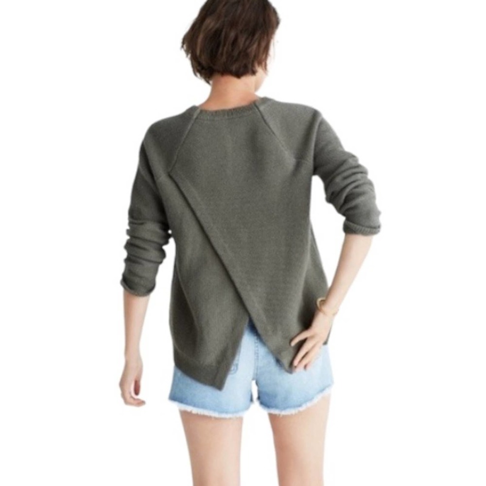 Madewell Sweater Cross-Back Province Pullover Boho Green Size XS G6851
